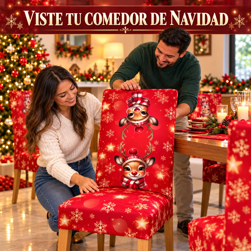 <b>🪑 FUNDA NAVIDEÑA PARA SILLAS 🎄 Compre 4 unidades ($128.900) o 6 unidades ($162.900) 🎅</b>