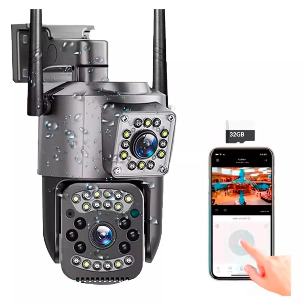 Camara De Vigilancia Doble Lente