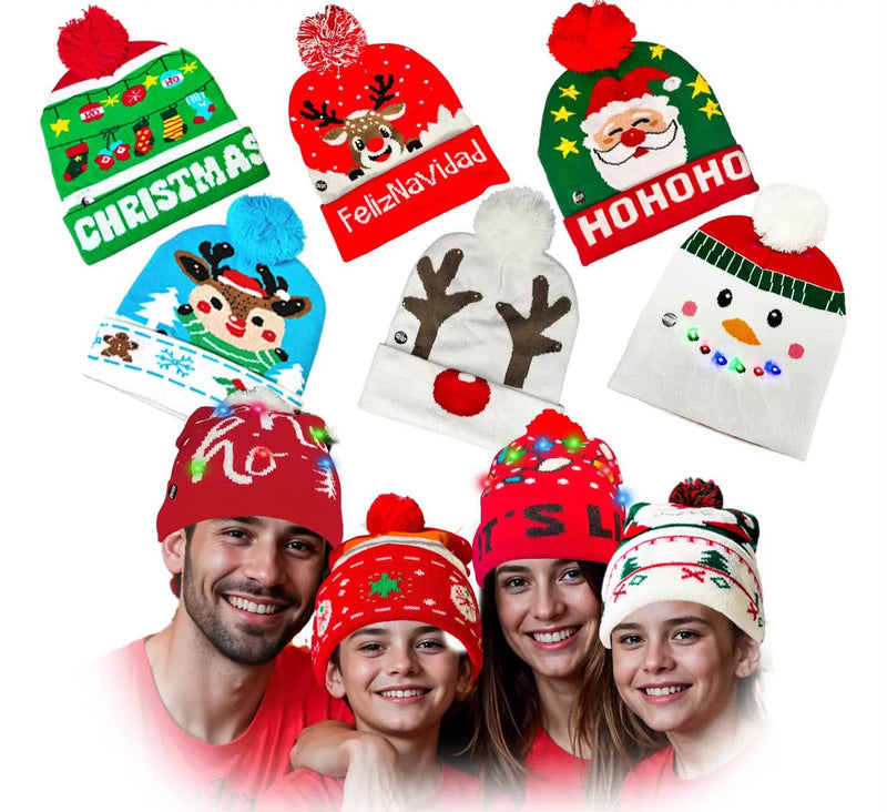 <b>🎅 GORRO NAVIDEÑO SIN LUCES O CON LUCES 🎄</b>