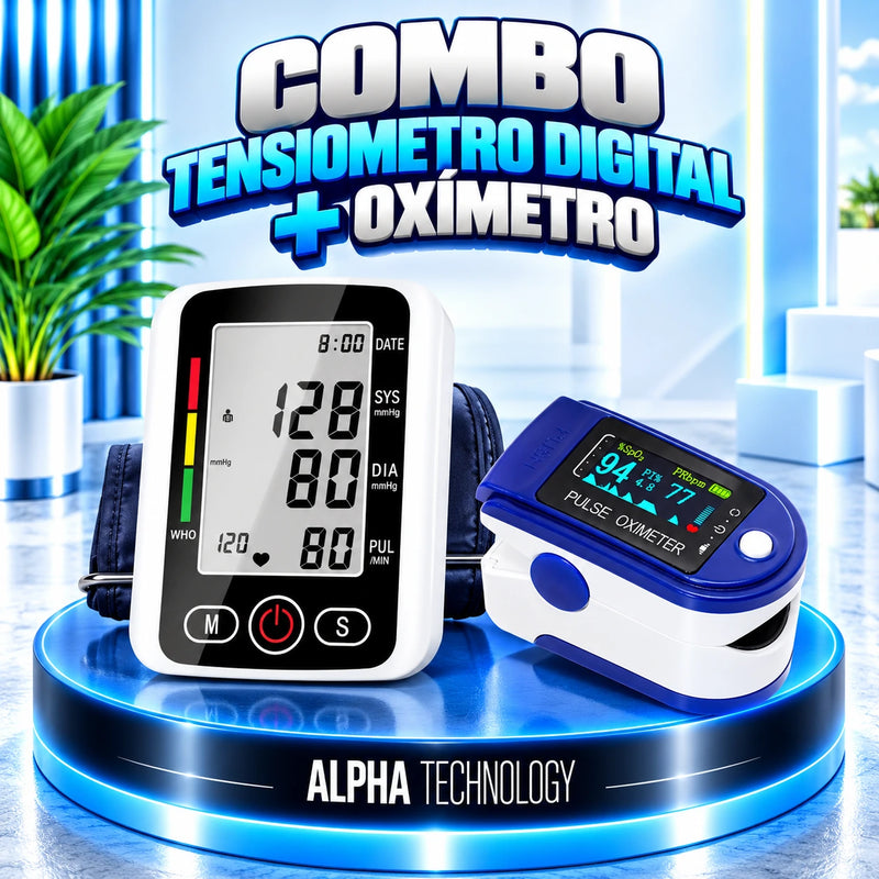 <b>Tensiometro Con Voz + Oximetro Digital GRATIS </b>